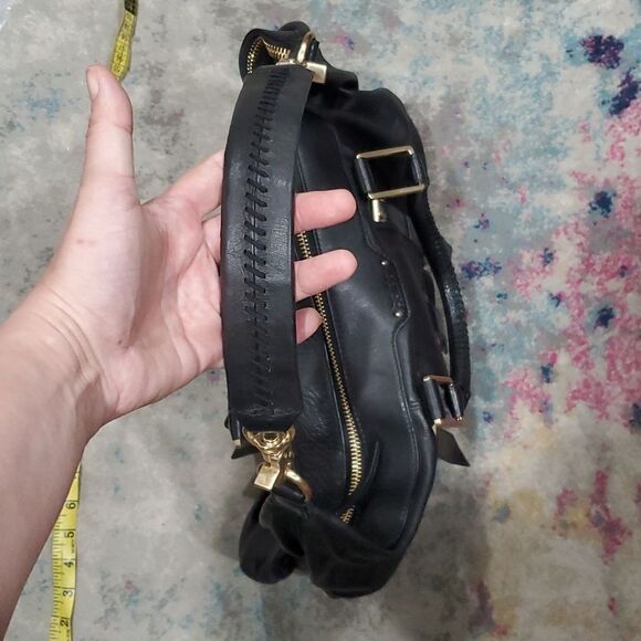 Botkier Sasha Large Leather Satchel Hobo Bag in Black - Picture 8 of 16